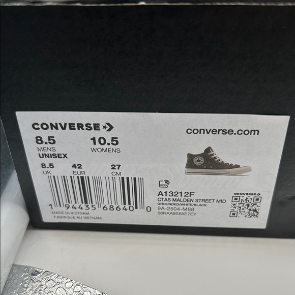 Converse Chocolate High-Tops with White Trim - Picture 8 of 8